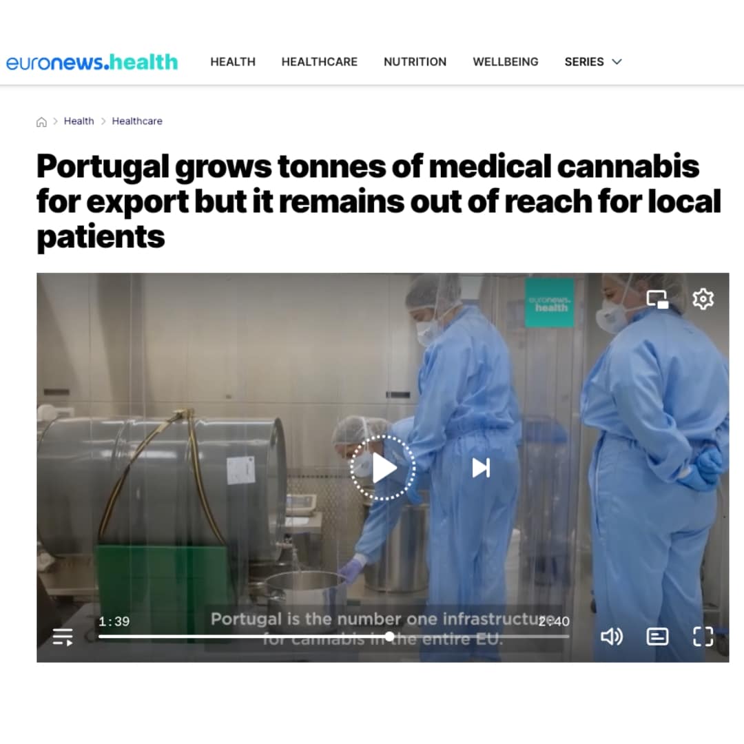 Euronews: Portugal produz toneladas de canábis medicinal para exportação, mas continua fora do alcance dos doentes locais